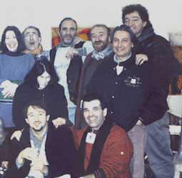 Salon MAC2000, groupe d'artistes exposant, dont la Présidente Concha BENEDITO, PARIS, 1997