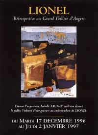Affiche de la Rétrospective de LIONEL, ANGERS, 1996